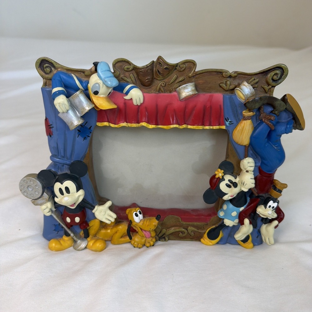 Vintage 1990s Disney Store Mickey Mouse & Friends Theater Photo Frame Light Work